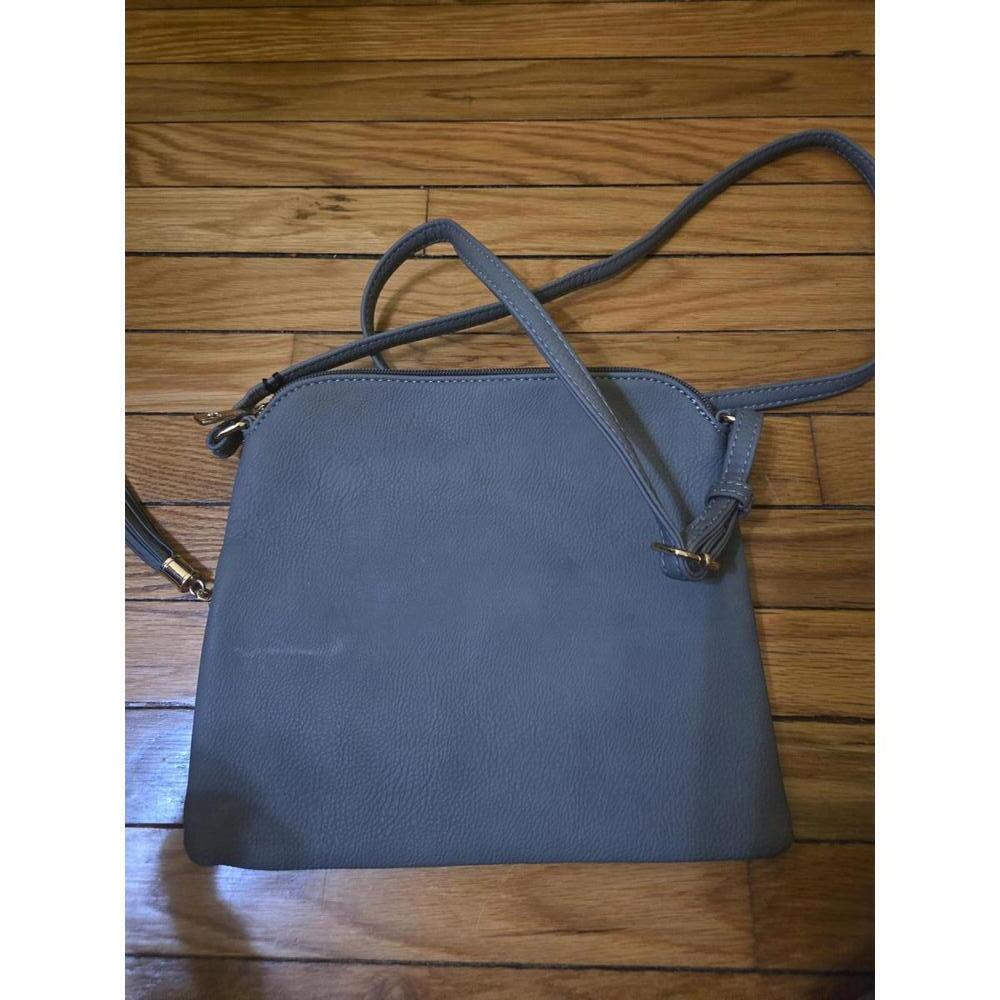 Deluxity PETA-Approved Vegan Crossbody Bag in Gray - Picture 3 of 4